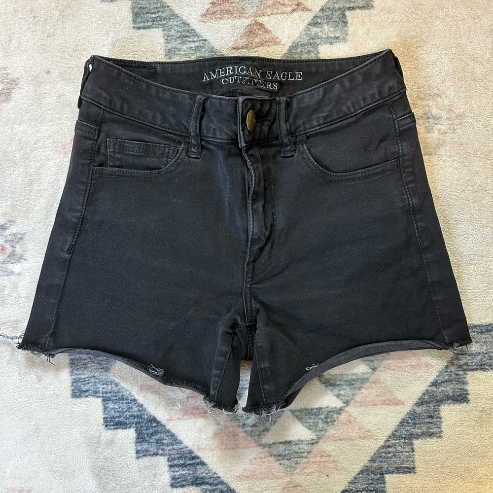 American eagle size 4 super stretch high rise jean shorts